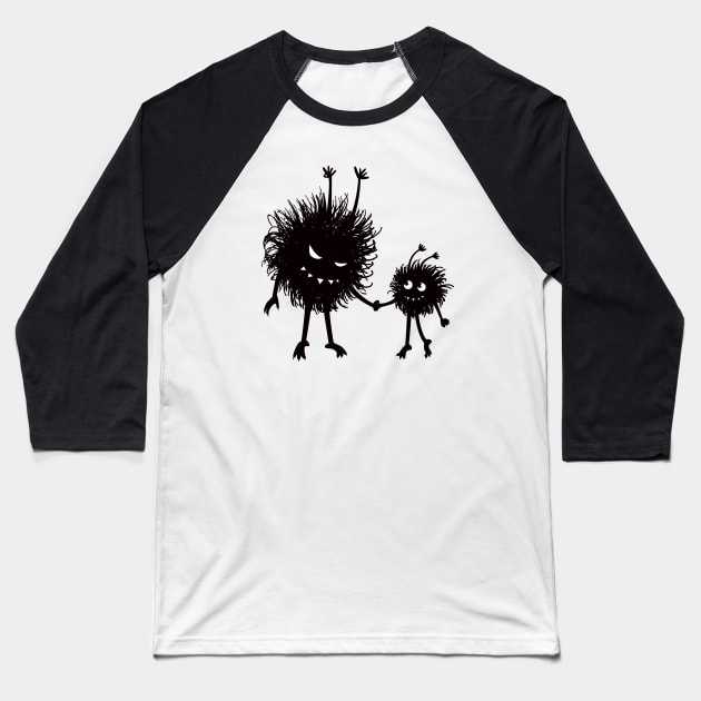 Gothic Mother And Child Evil Bugs Baseball T-Shirt by Boriana Giormova